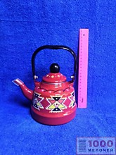 Чайник эмалированный 1,1л Узорная роспись 001-1100/002-1100 (18)